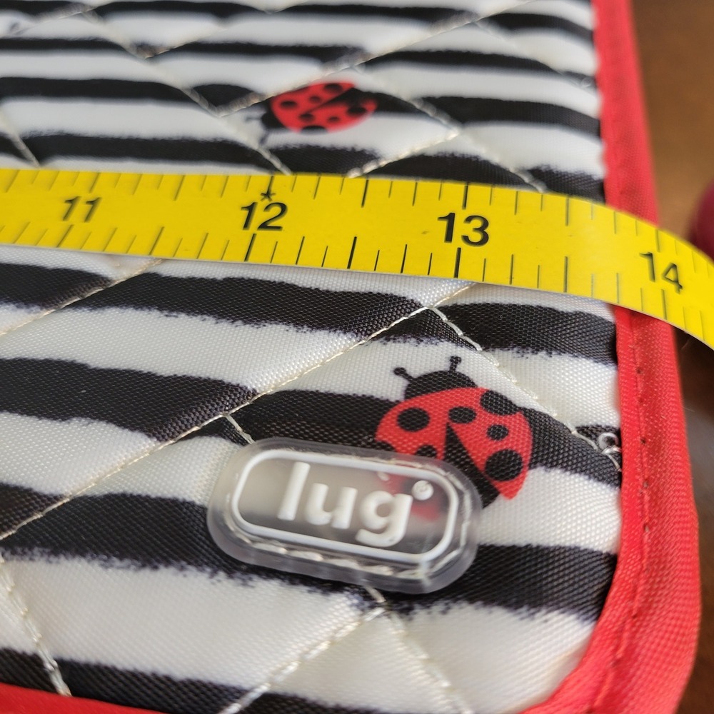 LUG Flatbed 2 Collapsible Multi-Purpose Organizer Ladybugs Striped 22X12 NEW - Picture 15 of 16
